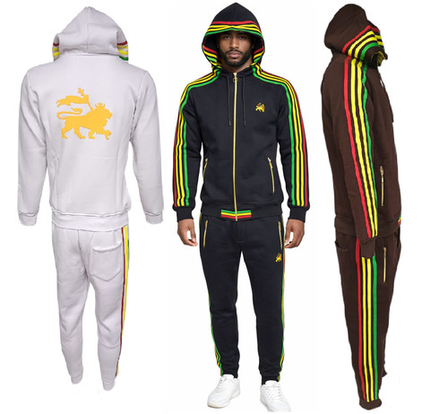 Men lion emblem tracksuit full - men,