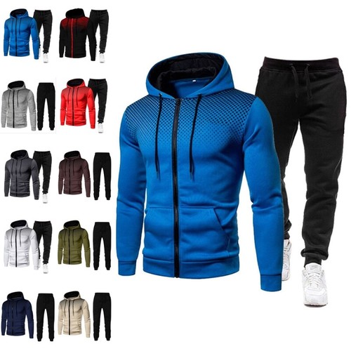 Mens 2pcs hooded tracksuit set - mens,
